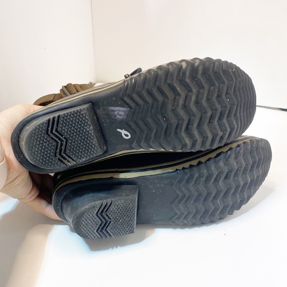 Sorel Fancy Lace II Peatmoss Black Green Suede Duck Winter Boot - Picture 7 of 8